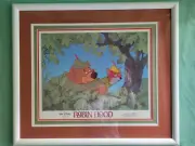 Walt Disney's Robin Hood and little john 11x14 inch framed movie poster
