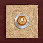 Rustic Hand Braided Square Jute Placemats for Dining Table Mats 14 In Set of 2