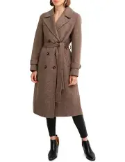 [Belle & Bloom] Front Runner Belted Walnut Coat