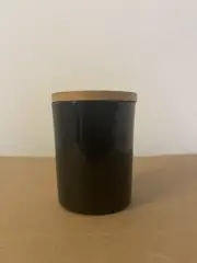 6 Empty Black Candle Jars with Lids 6.7oz/200ml