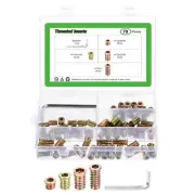 79Pcs 4 Sizes Zinc Alloy Hex Drive Screw-in Threaded Inserts Assortment Kit
