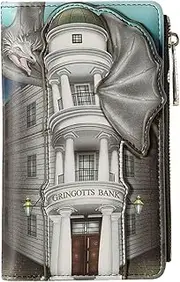 [Loungefly] Harry Potter Gringotts Bank and Dragon Wallet, Multi, Snap