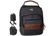 Fib Canvas Sling Bag Shoulder Strap Messenger Travel Pack W Tablet Pocket Black Bags