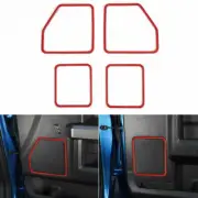 4X Inner Door Speaker Frame Trim Decor Cover For Ford F150 15-20 Red Accessories (for: Ford)