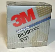 3M High Density 3.5" Diskettes 10 Pack IBM Formatted DS HD Floppy Disks
