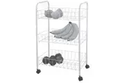 Trolley 3 Tier White Pantry Storage