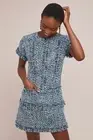 BNWT ANTHROPOLOGIE SIZE M TWEED MINI DRESS by BRAVE & TRUE BLUE CLASSIC HTF RARE