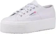 Superga 2790 Flatform Light Grey White Womens Canvas Trainers