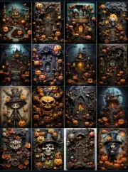 16 Pcs Scary Tags Junk Scrapbook USA