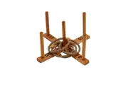 Wooden Rope Ring Toss Quoits Outdoor Game Set Wooden Pine Cross Jenjo Games