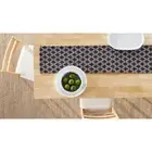 NEW KOO Hex Black Table Runner By Spotlight