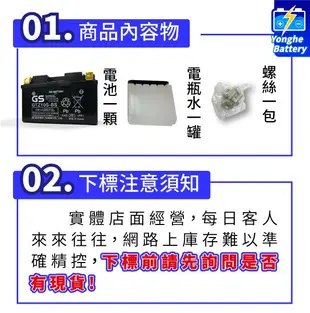 永和電池 GS統力 未入液 機車10號電瓶 GTZ10S-BS 10號電池 7號電瓶加強 同TTZ10S V2 悍將