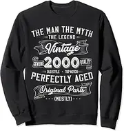 [X.Style] Man Myth Legend 2000 23rd Birthday Tee for 23 Years Old Sweatshirt ds1626 Sweatshirt (S) Black