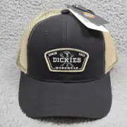 DICKIES BASEBALL HAT CAP Mens ONE SIZE Black Beige Work Outdoors SNAP BACK NWT