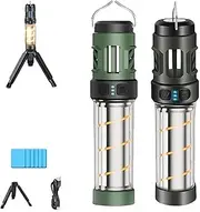 Buzz Defense Portable, 2025 New BuzzDefense Dual Mode Integrated Camping Lantern, with Tripod, LED Camping Light for Outdoor, Garden, Picnic(Green+Black)