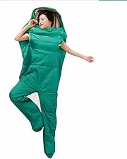 YLWJ Humanoid Sleeping Bag Outdoor Camping Sleeping Bag Ultralight Warm 4 Season Cotton Sleeping Bag with Legs Separated Ultra-Light Warm Sleeping Bag