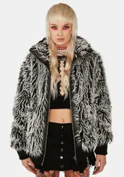 [Current Mood] Need No Protecting Faux Fur Jacket
