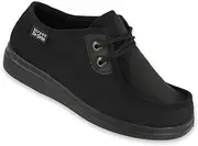 [dr Orto SYSTEM] Dr Orto - Women's Orthopedic Prophylactic Shoes Sophie - Black Suede Leather, PU Sole, Lace-up, Recommended for Diabetic Foot Syndrome, Silber (Ag) Material with Silver Ions, Preventive