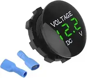 LeeQinersw Automotive Voltage Gauge for 12V-24V LED Display Voltmeter Tester, Green Digital