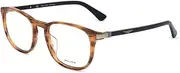 [Police] VPLD96M 06HN SHINY STRIPED BROWN MUSTARD 50/20/145 Men's Frame, 06hn Shiny Striped Brown Mustard, 50/20/145