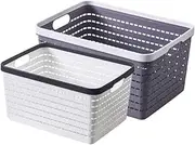 iplusmile 2 Pcs Plastic Storage Basket Laundry Basket Plastic Storage Bins Storage Baskets Basket Storage Plastic Baskets Woven Basket Storage Basket for Home Small Plastic Basket Food Sink