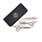 Alpeka Professional Barber Rose Gold Scissors Thinning Shear Set Perfect Gift