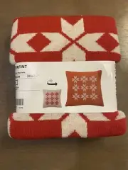 Ikea Vinterfint Pillow Cover Red White 2 sided 20"x20" NEW 105.654.04 Fast Ship