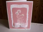 Handmade Sympathy Card Using Stampin Up Rhinestones Spellbinders