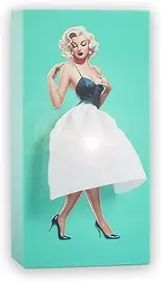 Yandlo Creative Tissue Boxes Holder, Lady Skirt Tissue Box Cover, A Funny Vintage Lady Up Dress Design for Facial Tissues, Napkins, Office Countertops Living Room,Bedroom Rectangular Decor(Blue)