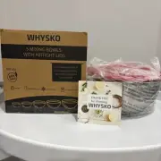 WHYSKO Stainless Nesting Mixing Bowls With Airtight Lids