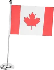 TEHAUX Canada Day Flag Table Runner Mini Desk Flag Stand Decorative for Parties Events