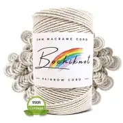 3ply Macrame Cord 3mm x 330yds - Macrame Cord 3ply Strand Twist - Cotton Cord...