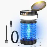 Solar Bug Zapper Outdoor Waterproof, 4200V Mosquito Zapper Waterproof Fly Trap,