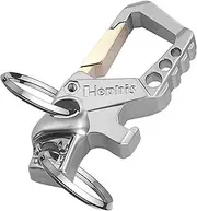 Hephis Keychain Bottle openerHeavy duty and Bigger2 Detachable Key RingsCar Keychain for Men and Women(Silver and Gold).
