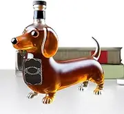 Dachshund Dog Whiskey Bottle - Dachshunds Statue Wine Decanter | Liquor Bottles | Whiskey Glass Bottle Dachshund-Shaped | Funny Wine Container Dispenser | Decorative Animal Figurine For Dining Room