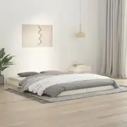 Bed Frame without Mattress White 150x200 cm Solid Wood Pine