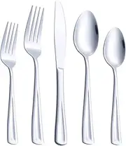 GoGeiLi 30-Piece Silverware Set for 6, Stainless Steel Flatware Cutlery Set for 6, Include Fork, Knife and Spoon Set, Mirror Finished