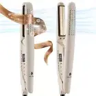 Beige 2 In 1 Titanium Hair Straightener Curling Iron with Aroma Diffuser