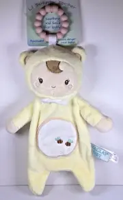 Douglas Baby Lil Sshlumpie Bumble Bees Teether Lovey Yellow Doll Security Plush