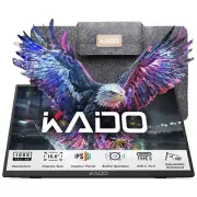 Kado Portable Monitor 15.6'' FHD 1080p, Ultra-Slim Laptop Monitor 1920x1080 w