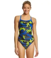 SPEEDO Camo Squad Flyback One Piece Swimsuit Women's Size 30