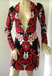 NEW DSQUARED2 Runway Bold Print Short Dress - Very Sexy! (Size XS) -$1,940.00!