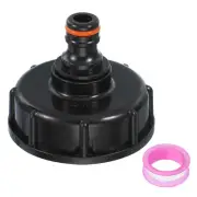 IBC Tote Hose Adapter, 1/2" Hose Fitting Black 60mm Outer Wire