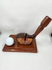 Vintage BURKE BTN Signature Golf CLUB business Card & Pen Holder desk Office