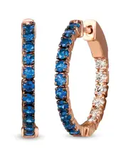 Le Vian 14K Rose Gold 1.04 ct. tw. Diamond & Sapphire Earrings