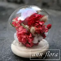 在飛比找momo購物網優惠-【ann flora】永生花鐘罩組合(主花為永生玫瑰花)