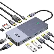 MCY Docking Station 12-in-1 USB C Docking Station Hub UCN3403 - Gray