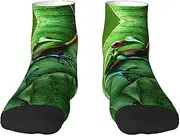 [YANYU] Frog Leaves Print Workout Everyday Socks For Men And Women All Seasons Comfortable Adult Socks
