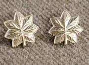WWI US Army Officer Major Shirt Size Insignia, One Pair