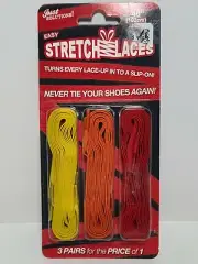 Easy Stretch Laces Elastic Shoes Laces Easy On Off No Tie Slip on 6 CT SEALED B